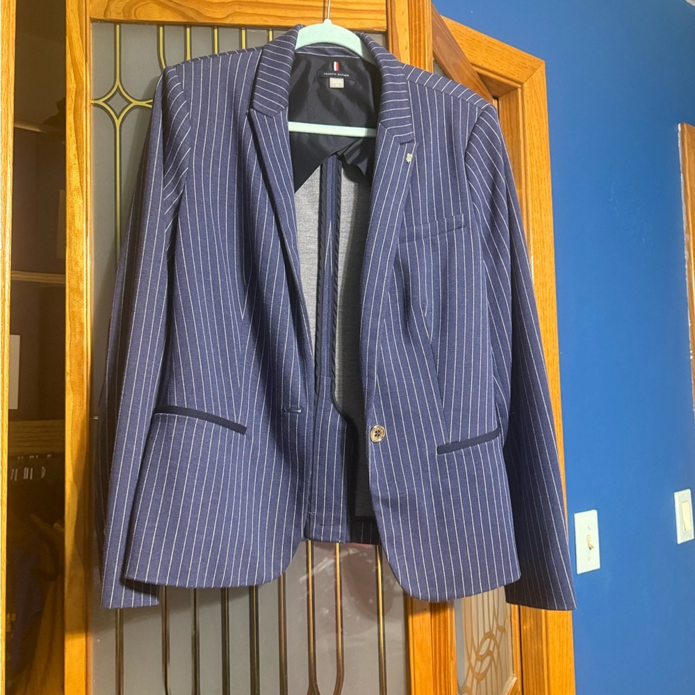Tommy Hilfiger Blue Striped Blazer
